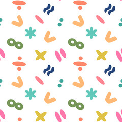 math symbols seamless colorful pattern 
