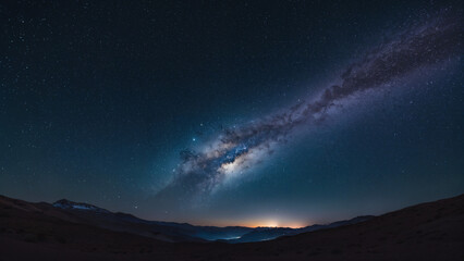 Fototapeta premium starry night sky with a milky - like galaxy in the distance