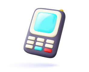 3d phone vector icon.