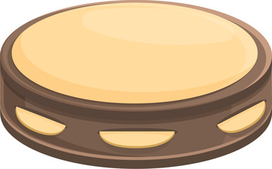 Leather tambourine icon cartoon vector. Active training. Martial culture