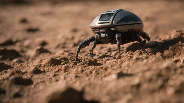 Close-Up of an Insect on a Dirt Ground