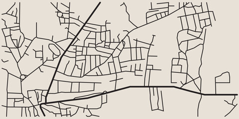 Street Map Of A City Or A Town