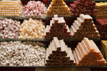 Turkish delight, candy, candy shop in  Istanbul Turkey - 739935855