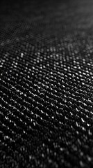 realistic rug texture, veiwd from above, realistic, black background, black & white Sci-Fi themed pattern, minimalistc, texture