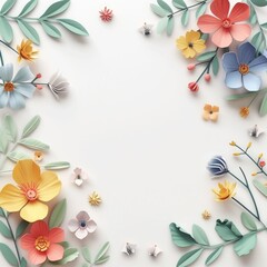 Fototapeta na wymiar Spring flowers. Colorful flowers on a white wooden background. Flat lay, top view, copy space.