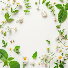 Spring flowers. Colorful flowers on a white wooden background. Flat lay, top view, copy space