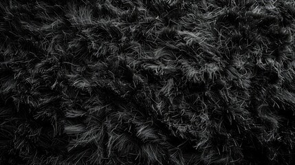 realistic rug texture, veiwd from above, realistic, black background, black & white Sci-Fi themed pattern, minimalistc, texture