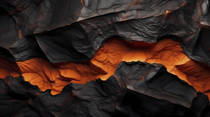 Obraz premium Volumetric rock texture with cracks