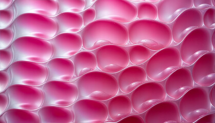 Pink bubble background texture of soft and squishy opaque gelatin jelly.  - obrazy, fototapety, plakaty