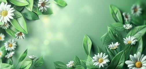 Zelfklevend Fotobehang abstract nature green spring background with spring flower. spring background with copy space © Divine123victory