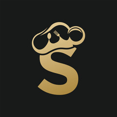 Food and cooking logo design with premium concept letter S