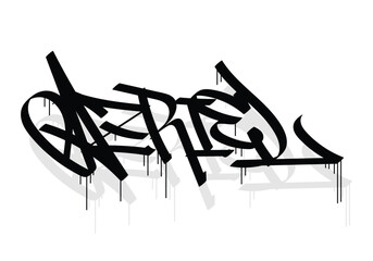 AZRIEL bible name graffiti tag style