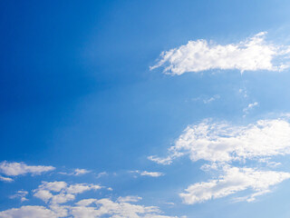 Naklejka na ściany i meble blue sky background with tiny white clouds