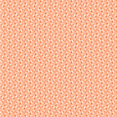 Small white and orange mosaic motifs isolated on a light peach background Delicate abstract geometric pattern