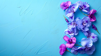 Fototapeta na wymiar Elegant Irises Shaping Number Eight