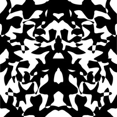 Seamless abstract pattern in black and white colors. Vector image.