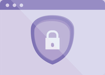 Web parental control icon cartoon vector. Computer security. Electronic online