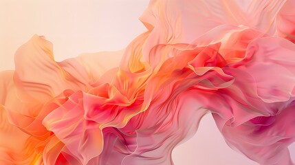 Combining Pastel Peach and Rose Pink in an Abstract


