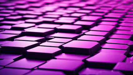 An intricate purple mosaic of 3D hexagons, creating a captivating pattern