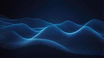 An elegant digital blue wave, flowing gracefully with modern sophistication, Tech Background
