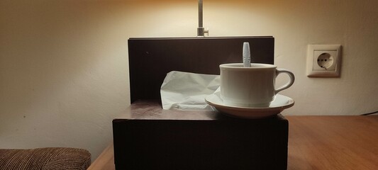 Coffee in the White Glass