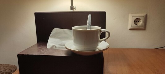 Coffee in the White Glass