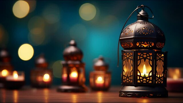 Ramadan Islamic lantern background