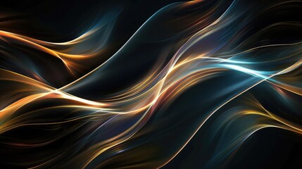 Modern Black Background Line Light Abstract