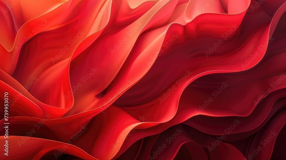 Poster red abstract background. dynamic shapes composition