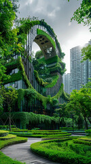 Architects designing sustainable buildings blueprints for a greener future