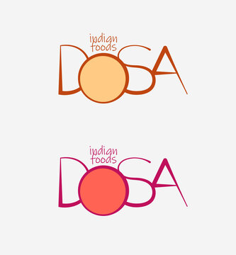 logotype for indian food. asian food, brand for indian restaurant, cafe or fastfood
