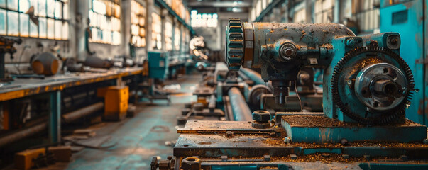 Fototapeta na wymiar Preservation of vintage industrial machines historys lessons in engineering