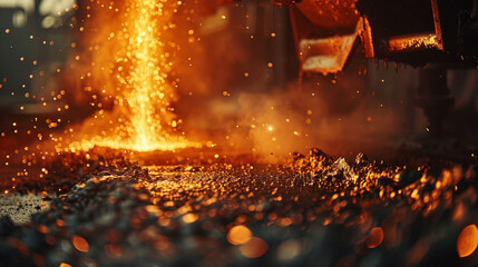 The art of steelmaking molten metal shaping the structures of tomorrow - obrazy, fototapety, plakaty