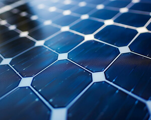 Texture of solar cells capturing sunlight close perspective on renewable energy - obrazy, fototapety, plakaty
