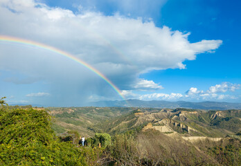 Tuscia (Italy) - The touristic area in province of Viterbo and Rome, with ancient village on the...