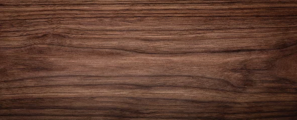 Foto op Canvas Walnut wood texture. Super long walnut planks texture background.Texture element. wood texture background.  © Guiyuan