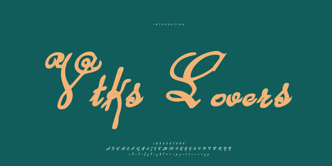 signature Font Calligraphy Logotype Script Brush Font Type Font lettering handwritten