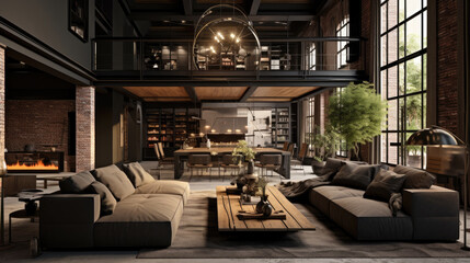  Elegant Luxury in Modern Home Interior. Generative AI.