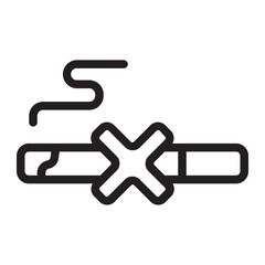 Obraz premium no smoking line icon