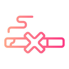 no smoking gradient icon