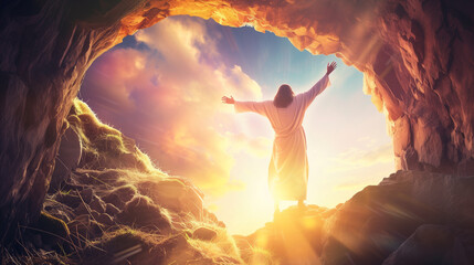 Resurrection of Jesus Christ Easter Sunday Miracle Divine Light Spiritual Triumph