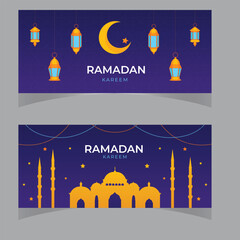Set social media post template in Green and brown islamic background design. Iftar mean is breakfasting and marhaban mean is welcome. social media template with islamic background design
