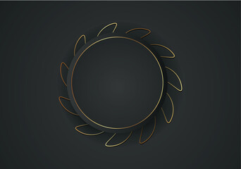 Abstract black and gold lines luxury background