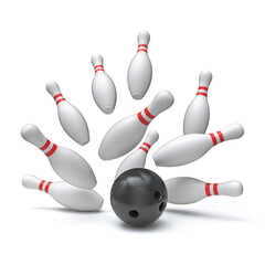 Bowling pins 3D
