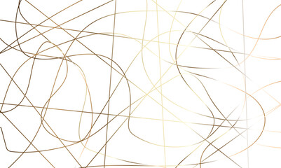 Seamless luxury wavy curve geometric premium golden random chaotic lines on transparent background. Luxury banner presentation gold wave line vector, illustration.