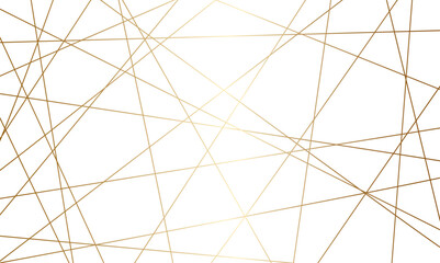 Obraz premium Seamless luxury geometric premium golden random chaotic lines on transparent background. Luxury banner presentation gold line vector, illustration.