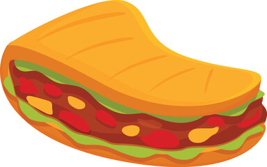 Party quesadilla icon cartoon vector. Menu party food. Vegetable snack