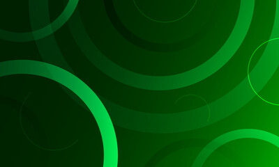 Abstract green background with circles. Vector illustration