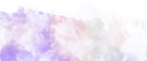 pastel pink yellow cloudscape on white background clip art