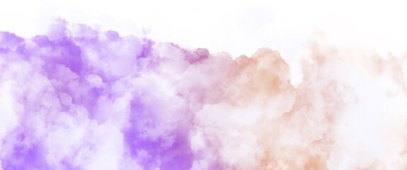 pastel pink yellow cloudscape on white background clip art